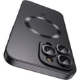 thumbnail image 2 of PYYAN-Magnetic for iPhone 14 Pro Max Case [Compatible with MagSafe][Built-in Camera Lens Protector] Slim Soft TPU Bumper Shockproof Metallic Luster Phone Case (Black), 2 of 4