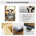 thumbnail image 6 of ZHONGYUTONG Cow Bathroom Wall Art Canvas Cow Baby in Bucket Picture Cute Cow Poster Print Rustic Farmhouse Animal Flower Painting Wall Decor (12.00" x 18.00"), 6 of 6