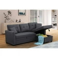 thumbnail image 6 of Alexent L-Shaped Sectional Sofa with Pull-Out Sleeper & Storage Recliner, Dark Gray Sofa for Living Room, 6 of 21