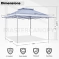 thumbnail image 2 of MASTERCANOPY 13 x 13ft Pop-up Canopy Tent with Auto Extending Eaves, Gray Two-Tone, 2 of 8
