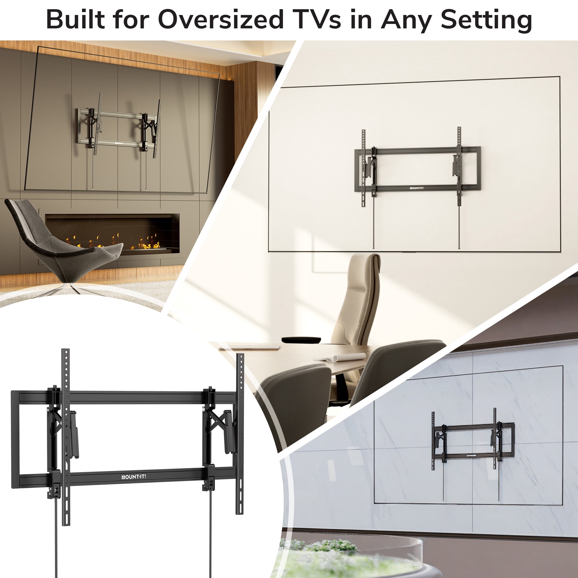 Mount-It! Heavy-Duty Advanced Full Motion Tilt TV Wall Mount for 55" to 105" TVs