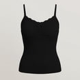thumbnail image 5 of hoksml Women's Lace Trim Camisole Top with Built-in Bra, Adjustable Cross Back Straps, Stretch Soft Fabric Invisible Layering Tank Top for Daily Casual Wear, 5 of 6
