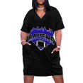 thumbnail image 2 of Vestido holgado con bolsillos del equipo de fútbol americano Ravens Skyline, tendencia de ropa de mujer 2025, vestido de invitada de boda 2025, 2 of 7