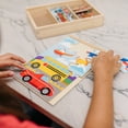 thumbnail image 5 of Melissa & Doug Classic Vehicles Wooden Jigsaw Puzzles in a Box - 3 puzzles, 12 pcs each, 5 of 9