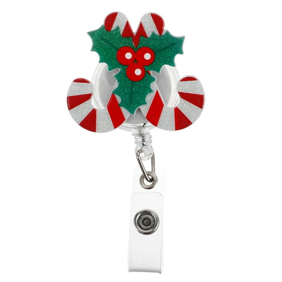 WEAVILUX Multi-Color Holiday Badge Reel with Retractable ID Holder and Clip for Work, Office, , and School Use