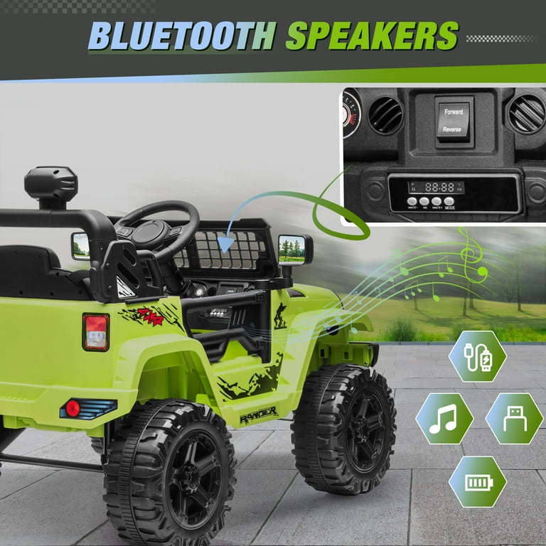 Clovercat 12V Kids Ride On Truck, Remote Control, Spring