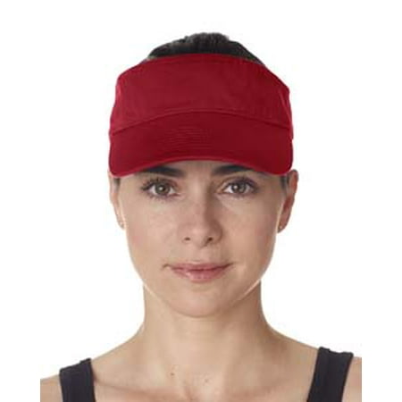 Classic Visor - UltraClub Adult Classic Cut Chino Cotton Twill Visor