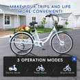 thumbnail image 3 of ChaoLink 26in Electric Tricycle for Adults 750W Motor, Electric Trike with 48V-16Ah Removable Battery.32 MPH Max Speed. 7-Speed Gears,4 Riding Modes,3 Wheel Electric BikeWhite, 3 of 8