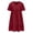 1_Wine, variant on Asxite Plus Size Summer Dresses for Women Casual Solid V Neck Short Sleeve Midi Sundress