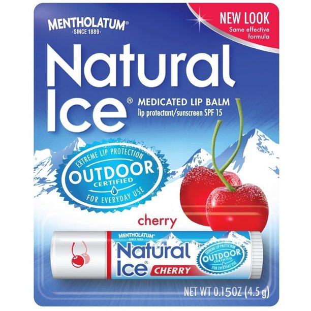 Mentholatum Natural Ice Lip Balm Cherry SPF 15 1 Each