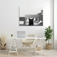 thumbnail image 2 of Stupell Industries Black Cat at Kitchen Table Pet Animal Photograph, 36 x 48, Designed by Jon Bertelli, 2 of 6