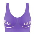 thumbnail image 4 of Mrat Ladies Bras Ladies Traceless Comfortable One-Piece Push up Strapless Plus Size Bralettes for Women Ladies Bras without wire Sports Push up Bra Woman Underwear Underwear Purple 2XL, 4 of 6