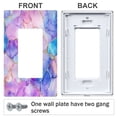thumbnail image 3 of Yayeee Rocker Switch Wall Plate 1-Gang 4.6"x2.9" Home Decorative Outlet Cover, Pastel Pink Marble Pattern, 3 of 6
