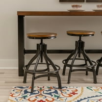 Linon Hawkford Adjustable Height Backless Stool
