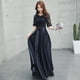 thumbnail image 1 of Vestido de fiesta elegante y largo de color negro de verano para mujer, vestido de noche elegante y ajustado, 1 of 5