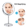 thumbnail image 4 of 8 Inch Makeup Mirror With Light USB Charging 10X Magnifying Vanity Mirror Backlit Adjustable Light Standing Cosmetic Mirrors ,Widely Use, 4 of 7