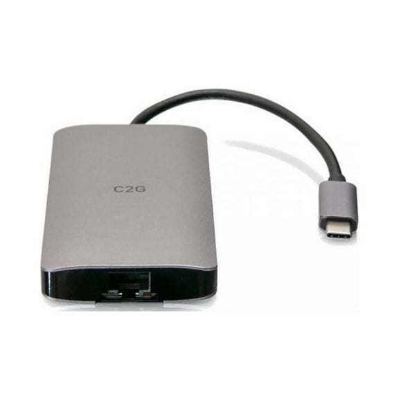 C2G USB C Dock with HDMI, USB, Ethernet, SD, USB C & Power up to 100W
