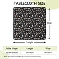 thumbnail image 2 of Black Cartoon Unicorn Dessert Rainbow Star Pattern Square Fitted Tablecloth with Elastic Edge,Square Table Cover,Washable Elastic Table Cover for Home Kitchen Party Decor 34"x34", 2 of 6