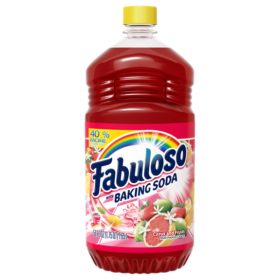 Fabuloso Citrus & Fruits, Multi-Purpose Cleaner with Baking Soda, 56 oz