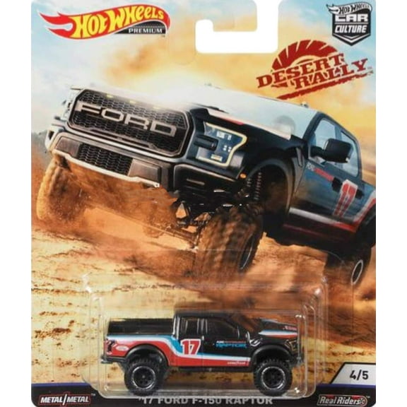 Hot Wheels Car Culture Desert Rally '17 Ford F-150 Raptor Play Vehicles, Metal