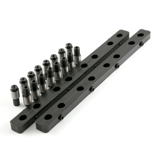 Speedmaster PCE259.1002.02 Compatible with Chevy SBC 350 Rocker Stud Girdle Kit Black With 7/16" Polylock Nuts