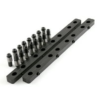 Speedmaster PCE259.1002.02 Compatible with Chevy SBC 350 Rocker Stud Girdle Kit Black With 7/16" Polylock Nuts