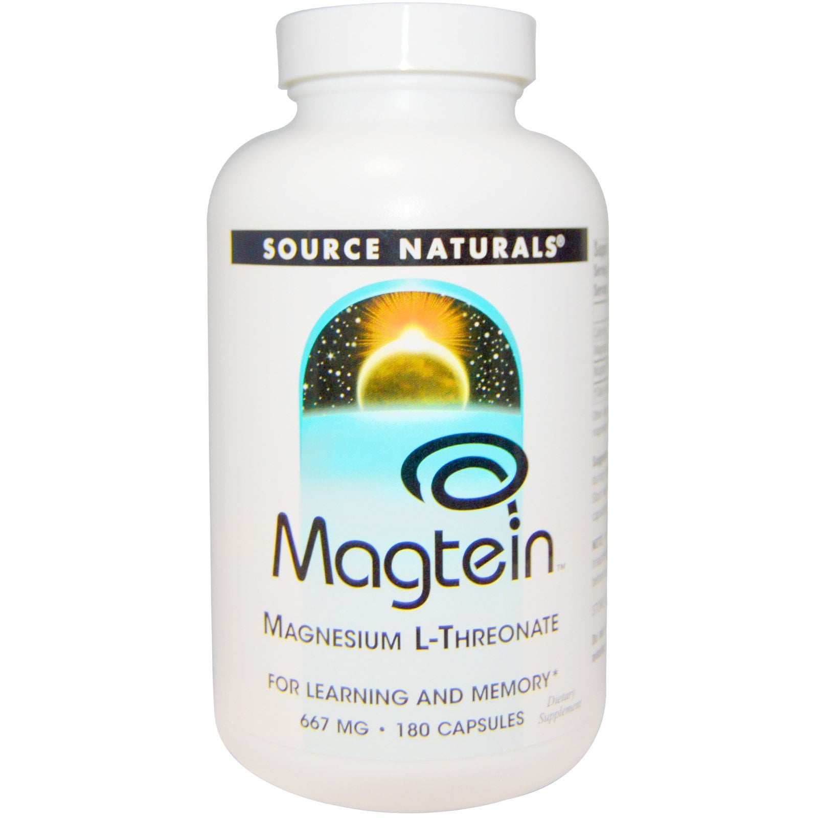 Source Naturals Magtein, Magnesium LThreonate, 667 mg, 180 Capsules