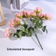 thumbnail image 4 of Inteprter 10 cabezas de rosas artificiales, flores falsas, ramo de boda, , decoración del hogar Decoración cielo azul claro, 4 of 5