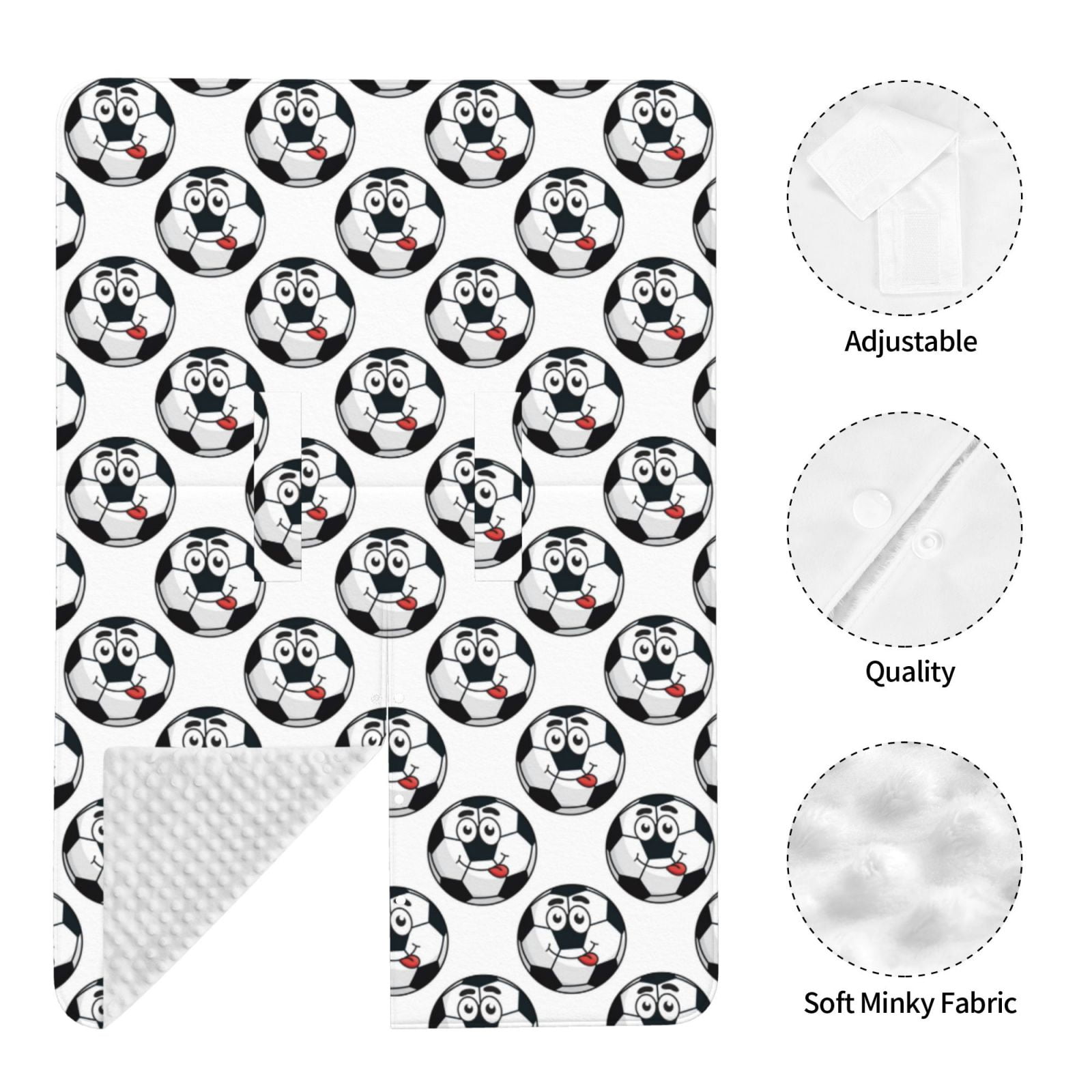 Naloa Happy Football Baby Car Seat Cover, Breathable Baby Carrier Cover, Multiuse Baby Carrier Cover & Nursing Breastfeeding Cover