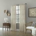 thumbnail image 2 of Archaeo Jigsaw Embroidery Linen Blend Curtain, 50"W x 108"L, Gold/Linen, 2 of 4