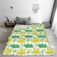 thumbnail image 5 of Salouo crocodile and duck Print Bed Blankets, Flannel Blanket Comfortable Air Conditioning Blanket Lightweight Blanket for Sofa Bed Travel & Couch-80"x60", 5 of 7