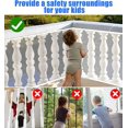 thumbnail image 4 of 10 pies de largo x 2.5 pies de alto, red de seguridad de red de malla para escalera de riel de balcón, productos de seguridad de red de escalera para bebés para interior y exterior (blanco), 4 of 5