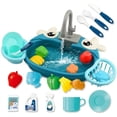 thumbnail image 5 of Casa de juegos Simulación de dibujos animados Cocina Lavavajillas Mesa Grifo eléctrico Ciclo de agua Interacción entre padres e hijos Juguetes para niños, 5 of 5