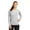White, variant on Sport Tek Adult Female Women Plain Long Sleeves T-Shirt Dark Smoke Gry Small