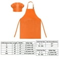 thumbnail image 2 of TOPTIE Kids Apron and Chef Hat Set, Adjustable Cotton Child Cooking Kitchen Apron, S-XXL-Orange-XL, 2 of 6