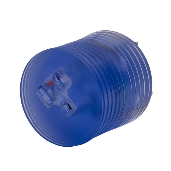 Auto Drive 30 to 15-Amp Universal RV Power Adapter with Light, Clear Blue, Durable PVC Material