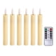 thumbnail image 2 of Velas LED para ventana, mecha de luz, velas cónicas sin llama con Control remoto para mesa de dormitorio, Halloween, 6 uds. blanco marfil, 2 of 7
