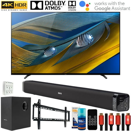 Sony XR65A80J 65-inch A8H 4K OLED Smart TV (2021 Model) Bundle with Deco Gear