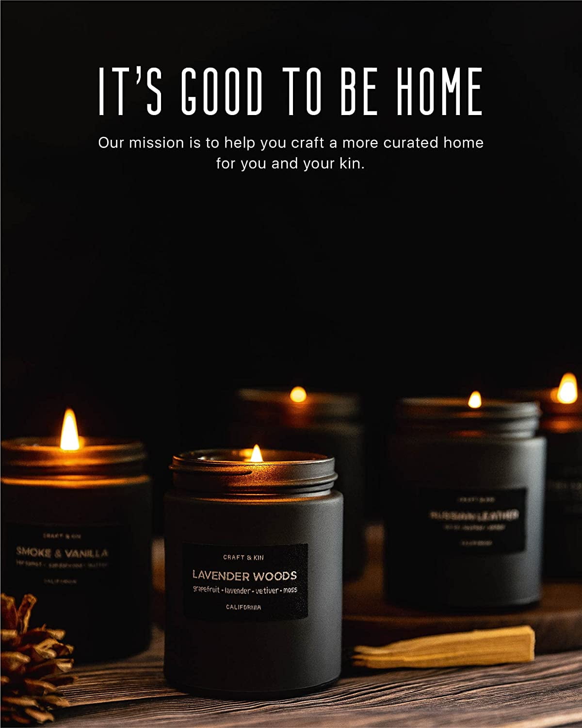 Homsolver Scented Candles, Black Cedar & Sandwood Candles for Men, Candles  for Home Scented, Aromatherapy Soy Candles, 50 Hour Burn, Ideal Gifts for