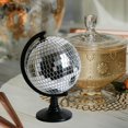 thumbnail image 5 of Yvsxxv 1 Silver Disco Ball Globe Figurines & Knick-Knacks Reflective Rotating Sparkle Globe for Office Desk, 5 of 7