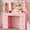 Pink, variant on Lacoo Vanity Desk with Mirror & Lights, Makeup Vanity Set with 7 Drawers & Shelves, Vanity Table for Bedroom, White