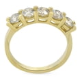 thumbnail image 3 of Pompeii 1 1/4ct Diamond Wedding 14k Yellow Gold Anniversary Ring 5-Stone High Polished, 3 of 5