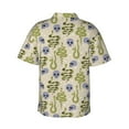 thumbnail image 3 of Balery Skull Snake Print Men's Hawaiian Shirts Short Sleeve Beach Shirt Relaxed Fit Vacation Button Down Shirts-Large, 3 of 9