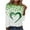 Green#4, variant on Feancey St Patricks Day Long Sleeve Tops for Women Trendy Shamrock Print T-shirts Dressy Casual Round Neck Blouse Loose Holiday Graphic Tees Green 5XL