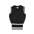 thumbnail image 1 of Camiseta Básica de Malla Acanalada para Mujer bar III Negro Extra Pequeña, 1 of 2