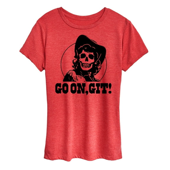 Instant Message - Go On Git Skull Cowgirl - Women's Short Sleeve Graphic T-Shirt