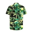 thumbnail image 3 of Chiccall Mens Hawaiian Summer Shirts Plus Size Tropical Beach Graphic Shirt Big Short Sleeve Printed Tops for Men, 3 of 5