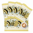 thumbnail image 2 of Pastoral Bee Daisy Flower Placemats Set of 4,Wipeable Washable Table Mats for Dining Tables, Green Eucalyptus Leaf Yellow Heart Place Mats for Kitchen Event Party Tabletop Decor, 2 of 9
