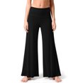 thumbnail image 2 of WULMLEO Women's Casual Comfy Solid/Tie Dye Wide Leg Palazzo Lounge Pants Black M, 2 of 5