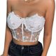 thumbnail image 1 of SAYOO Corsé femenino, blusa en forma de tubo, bordado floral, chaleco de hombro claro, adecuado para reuniones diarias del Club SAYOO  moda, 1 of 7